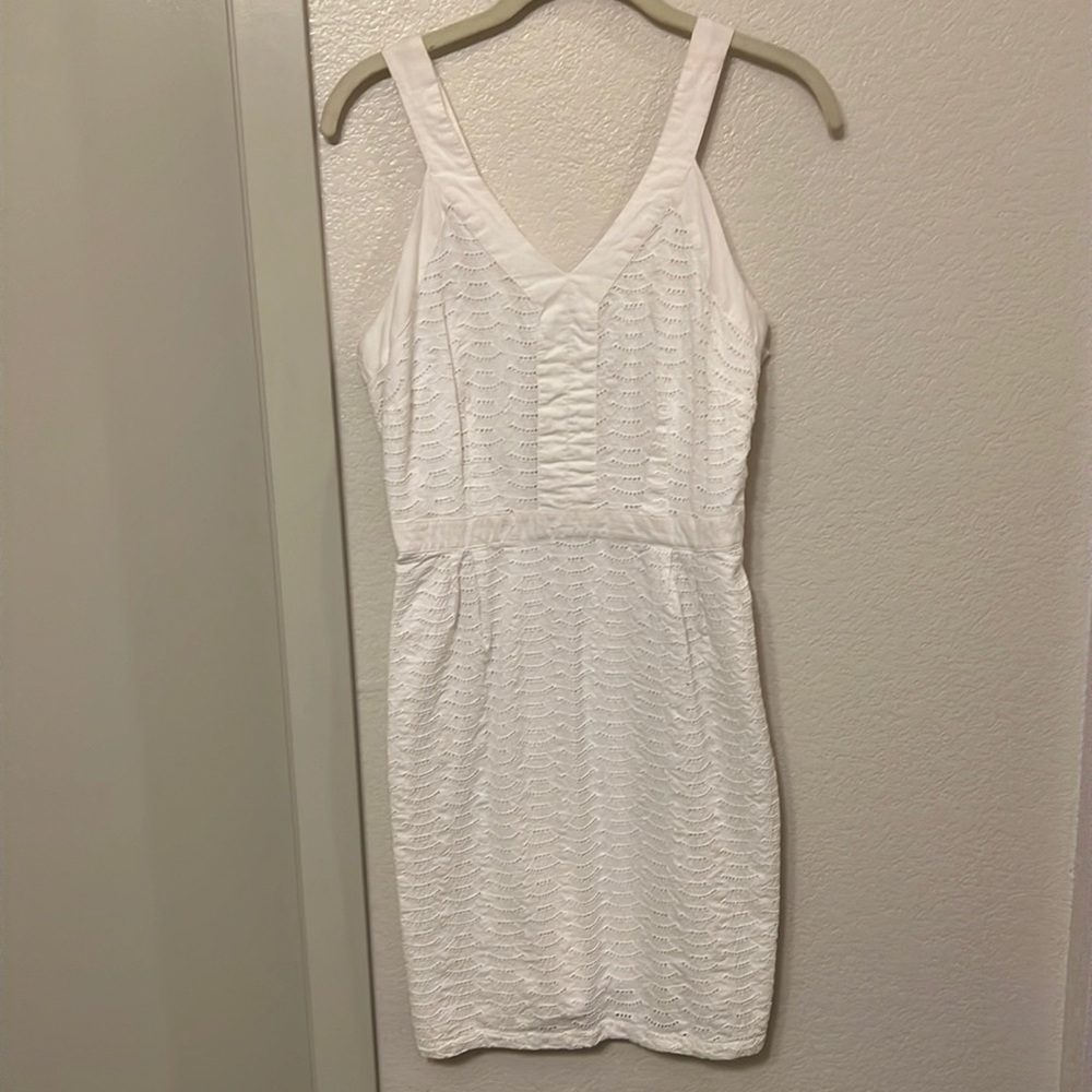 Pure White Eyelet Dress